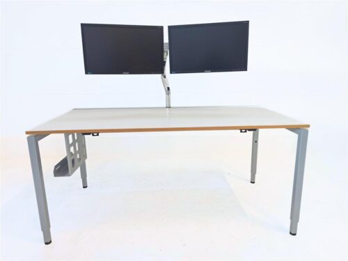 Schreibtisch-VS-901-weiss-mit-monitorarm
