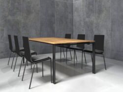 Konferenztisch Cube Eiche seitenansicht