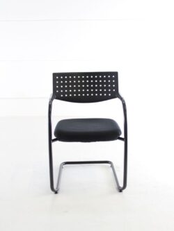 Designer Besucherstuhl Vitra VisaVis schwarz vorderansicht